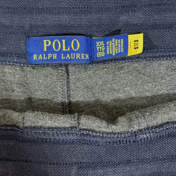 Polo Ralph Lauren Double-Knit Jacquard Joggers Mens XXL Lounge Navy Blue Preppy - Picture 3 of 12
